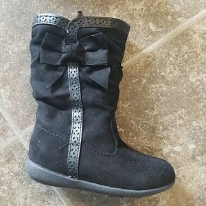 Black zip up boots